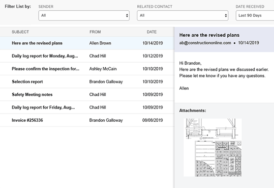 Send Emails Directly to Project Addresses