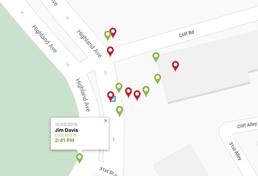 Time Tracking Map 