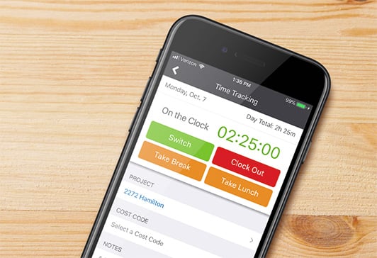 ConstructionOnline Mobile Time Tracking