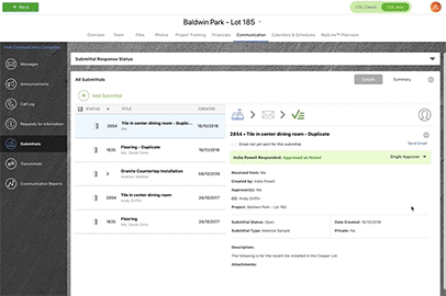 Construction Submittal Software