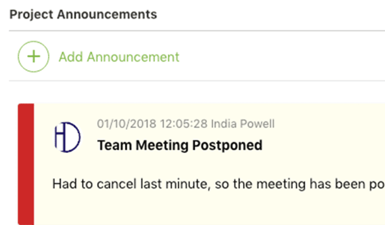 Project Announcements
