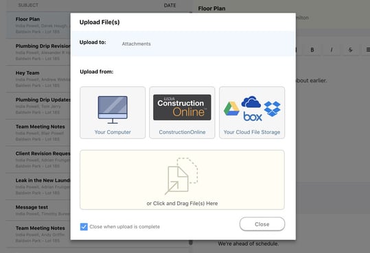 Attach Files and Photos