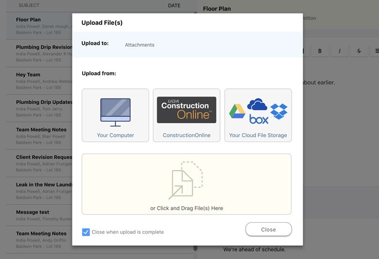 Attach Files and Photos