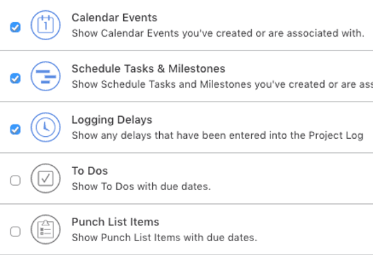 Choose what shows on your calendars