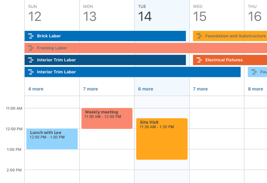 Flexible calendar views