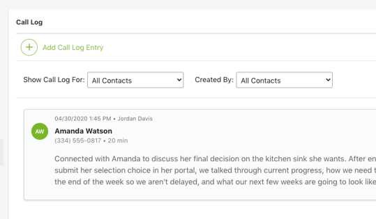 Detailed Call Logging