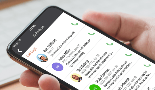 ConstructionOnline Mobile Call Logging