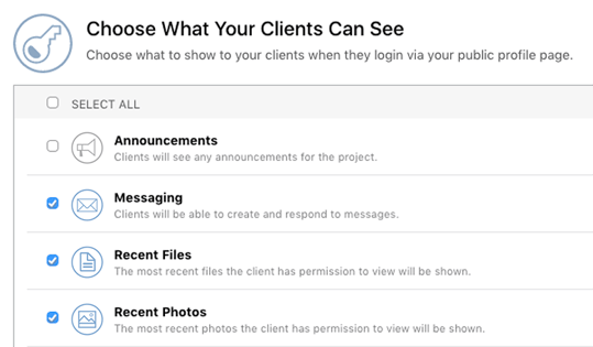 Control client access