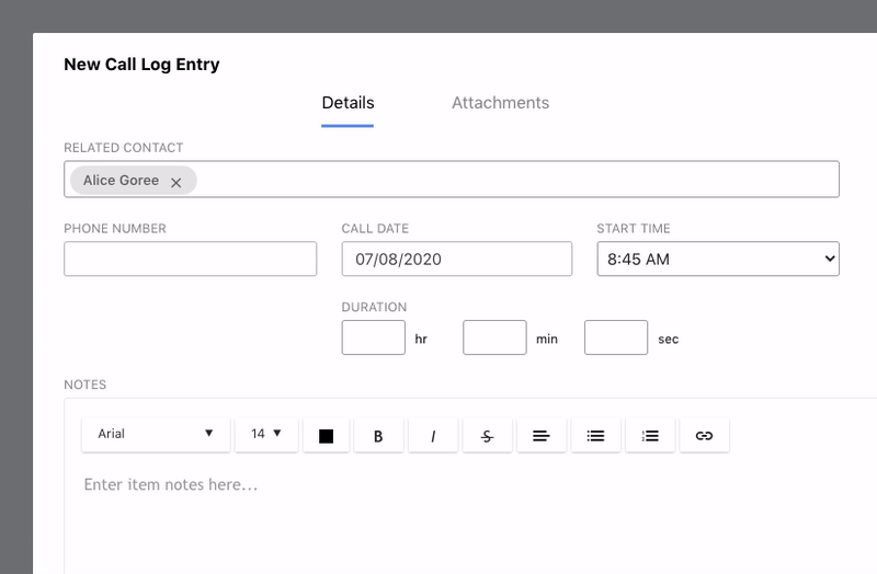Construction Call Logs