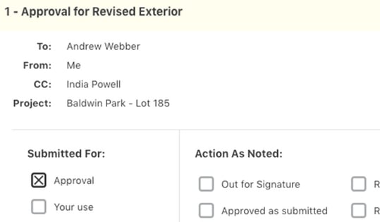 Transmittal Actions and Due Dates