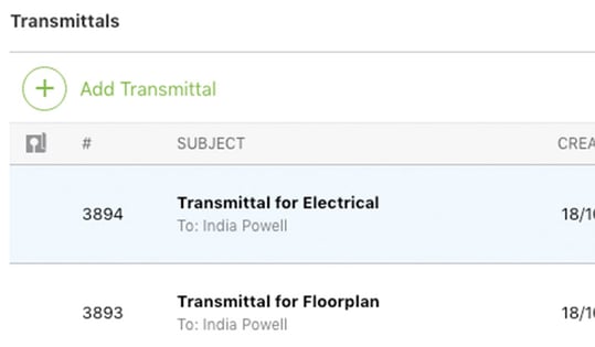 Construction Transmittal Software