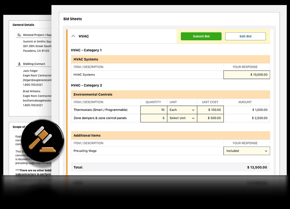 Construction Bid Tracking