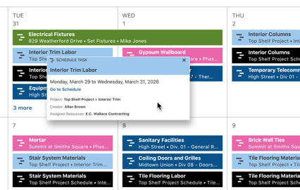 Co Construct Calendar View Construction Calendar Software - UDA ConstructionOnline™