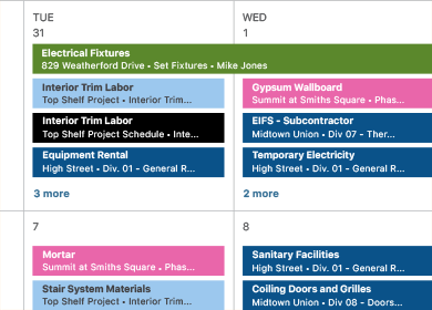 Construction Calendars