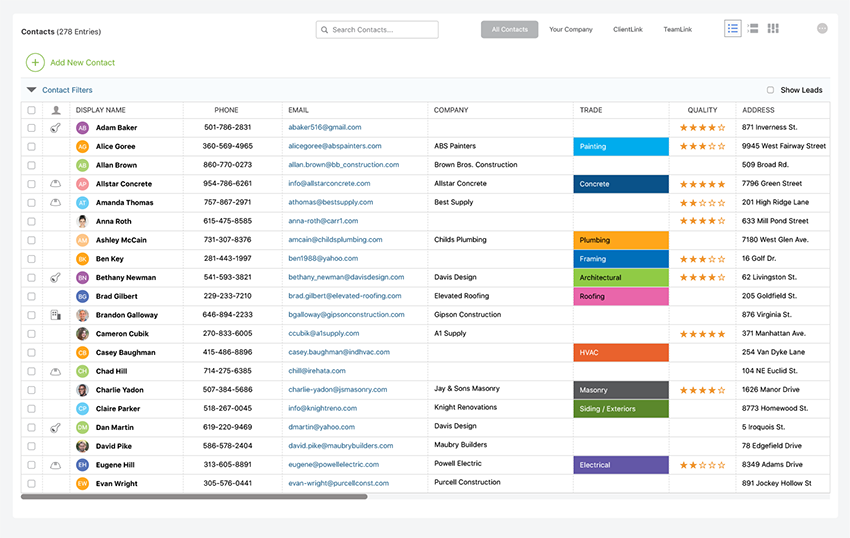 Construction Contact Management Construction Contact Management