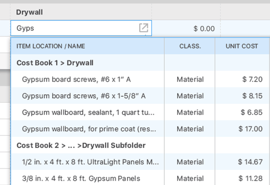 Easy Estimate Creation