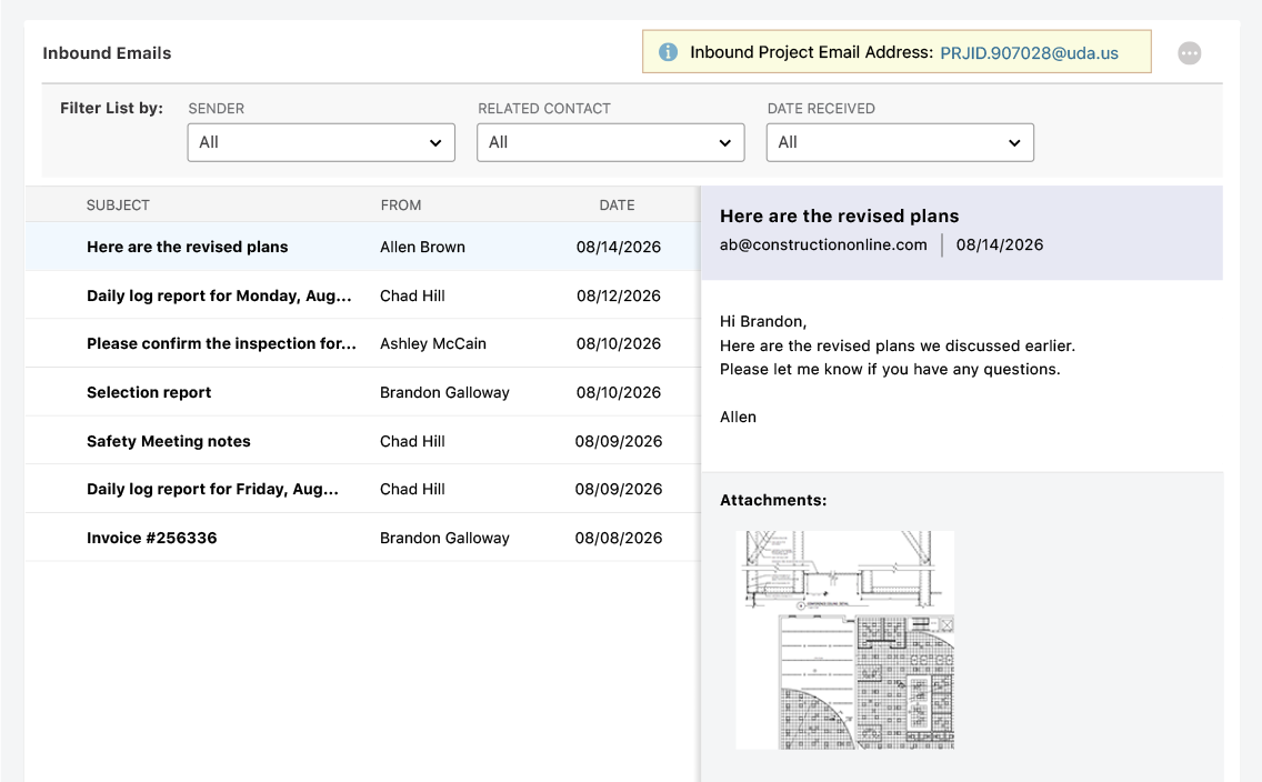 ContructionOnline Inbound Emails ContructionOnline Inbound Emails