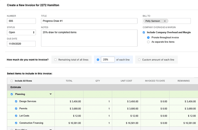 Construction Invoicing Software