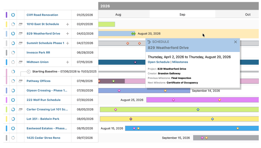 TrueVision Multi-Project Scheduling