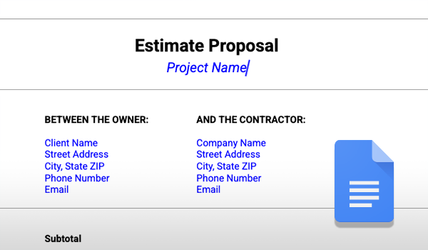 Free Construction Proposal Templates