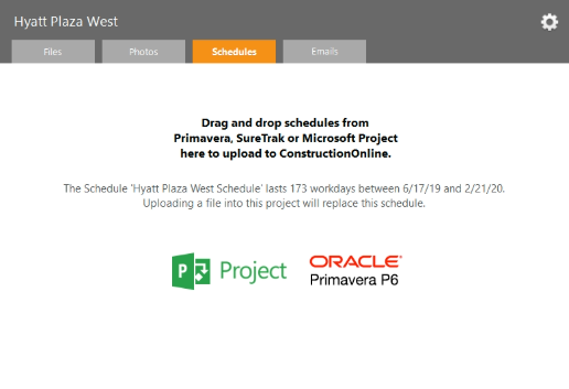 Import Project, Primavera, and SureTrack schedule files