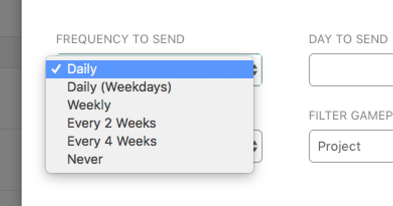 Recurring GamePlan email reminders