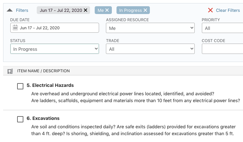 Easy to use punch list features