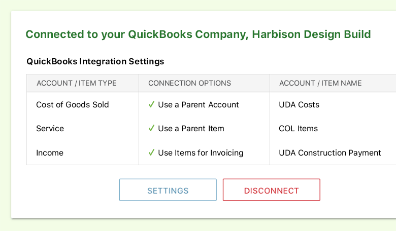 QuickBooks Integration with ConstructionOnline