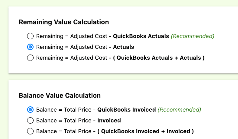 Calculation Methods
