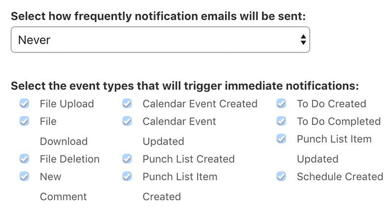 User permission notifications