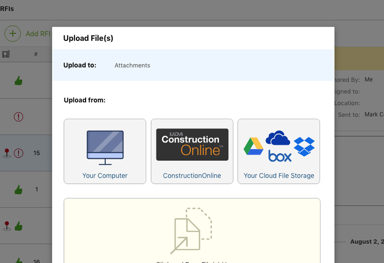 RFI File and Photo Attachments