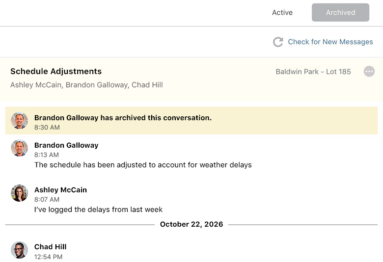 Archive Messages