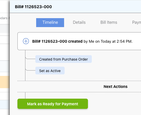 Construction Bills | Construction Purchase Order Management Software | UDA ConstructionOnline | POs & Bills