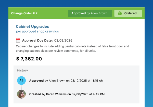 Construction Change Order Management Software