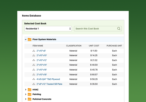 ConstructionOnline Company Costbooks | Construction Cost Data | Construction Job Costing Software