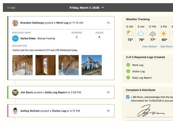 Construction Daily Logging Software | Construction Daily Logs | Construction Daily Reports | Project Tracking Software