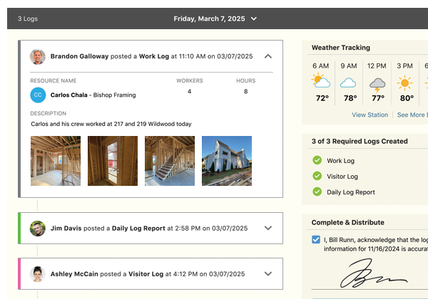 Construction Daily Logging Software | Construction Daily Logs | Construction Daily Reports | Project Tracking Software