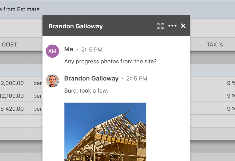 Attach files and photos