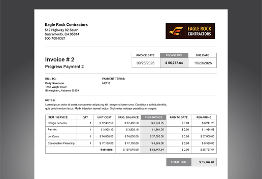 Send professional invoices to clients