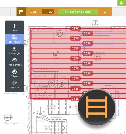 Joist Measurement Tool for Redline™ Takeoff
