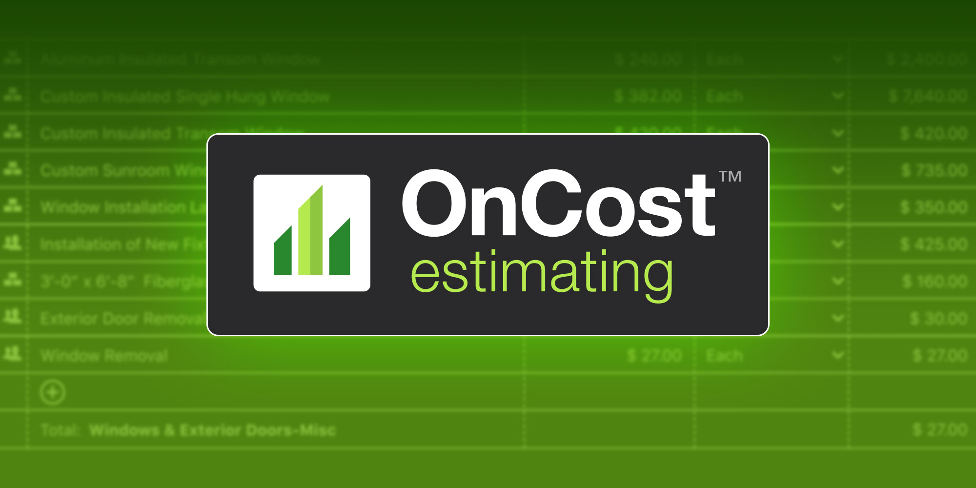 ConstructionOnline OnCost Estimating