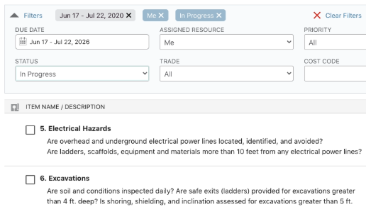 Easy to use punch list features