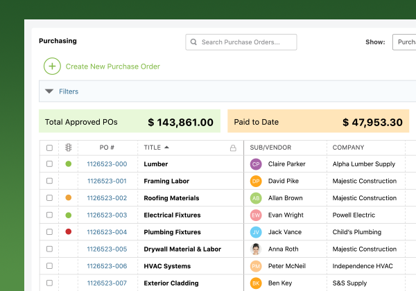 ConstructionOnline OnCost Purchasing | Construction Purchasing Software | Construction Purchase Orders