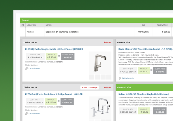 Construction Selection Sheets | New Home Selections | Construction Fixtures & Finishes | Construction Management Software | UDA ConstructionOnline