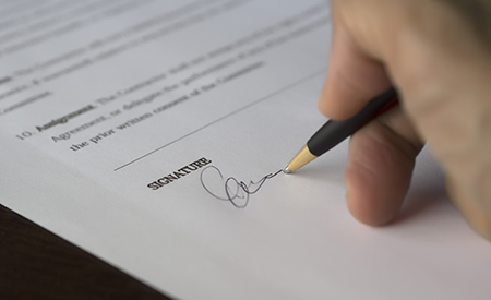 Signing a proposal