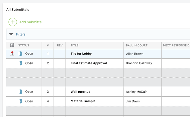 ConstructionOnline Submittal Tracking Software