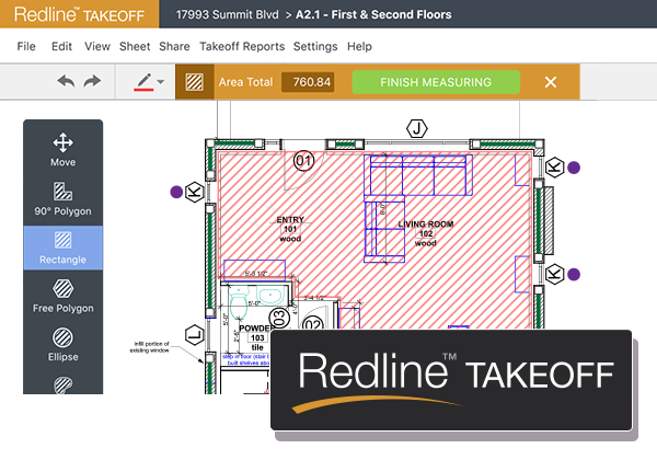 ConstructionOnline Takeoff | Construction Takeoff Software | Redline Construction Plan Management Software