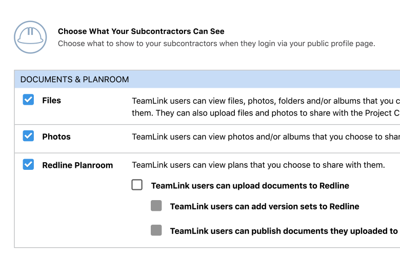 TeamLink Permissions