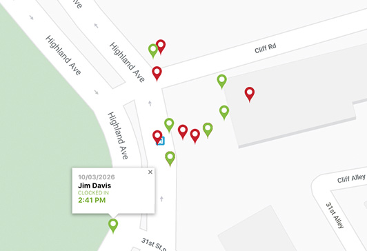 ConstructionOnline Time Tracking Location